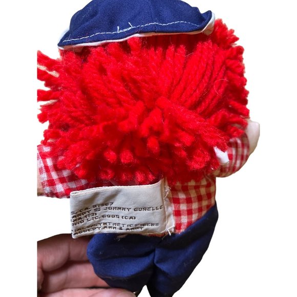 Raggedy Andy Doll - 8.5 Inches Long - With Embroidered Sailor Cap! - Picture 8 of 10